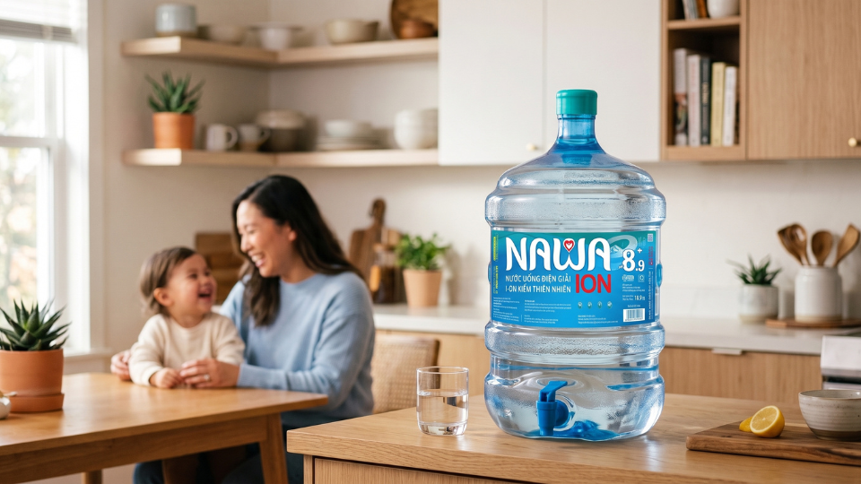 Bình 19L ion kiềm Nawa